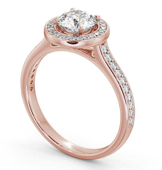 Halo Round Diamond Traditional Engagement Ring 9K Rose Gold ENRD157_RG_THUMB1