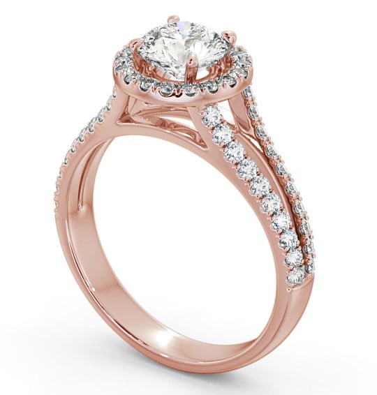  Halo Round Diamond Engagement Ring 18K Rose Gold - Gloriana ENRD158_RG_THUMB1 