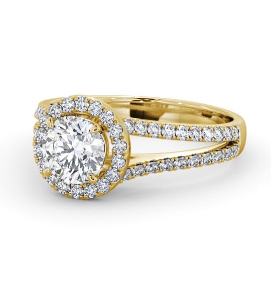  Halo Round Diamond Engagement Ring 18K Yellow Gold - Gloriana ENRD158_YG_THUMB2 