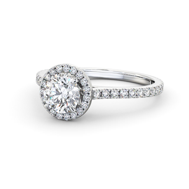 Two-Tone Double Halo Round Diamond Engagement Ring Engagement Ring With  Diamond Band - Cooper & Binkley