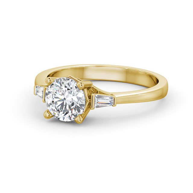 Engagement ring on sale baguette side stones