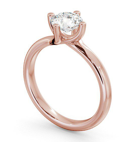 Round Diamond Rotated Head Engagement Ring 9K Rose Gold Solitaire ENRD15_RG_THUMB1
