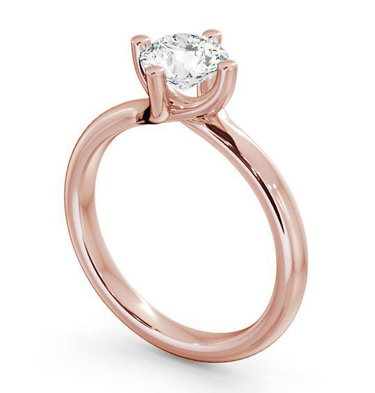 Round Diamond Rotated Head Engagement Ring 9K Rose Gold Solitaire ENRD15_RG_THUMB1 