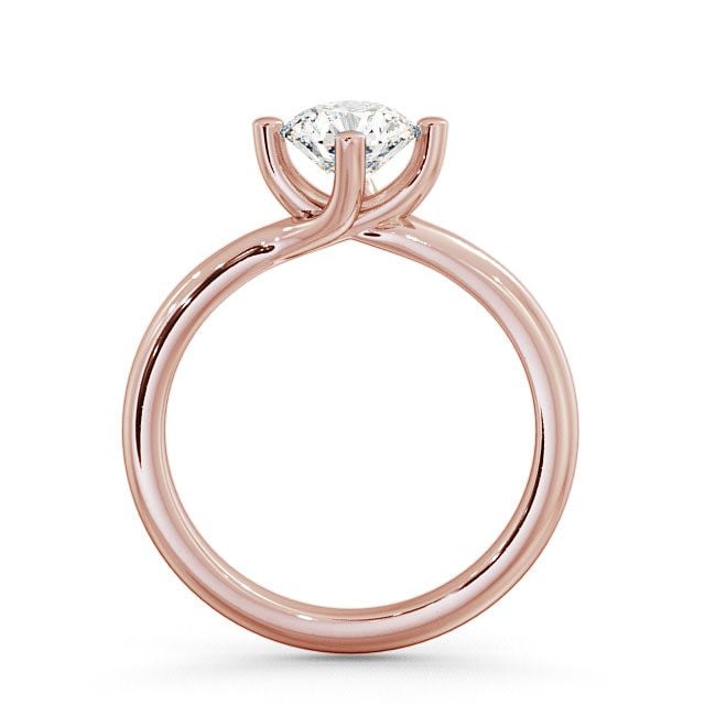 Round Diamond Engagement Ring 18K Rose Gold Solitaire - Lilley ENRD15_RG_UP
