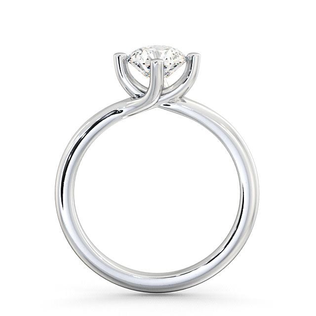 Round Diamond Engagement Ring 18K White Gold Solitaire - Lilley ENRD15_WG_UP