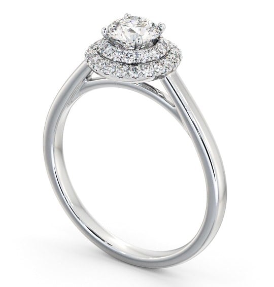 Double Halo Round Diamond Engagement Ring Palladium ENRD162_WG_THUMB1