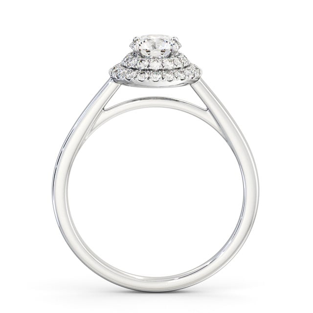 Halo Round Diamond Engagement Ring Platinum - Florentine ENRD162_WG_UP