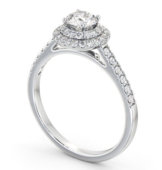 Double Halo Round Diamond Engagement Ring Platinum ENRD163_WG_THUMB1