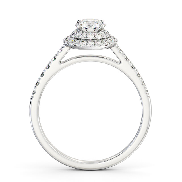 Halo Round Diamond Engagement Ring 9K White Gold - Lisbon ENRD163_WG_UP