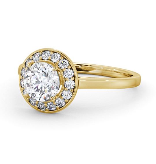  Halo Round Diamond Engagement Ring 9K Yellow Gold - Marinka ENRD164_YG_THUMB2 