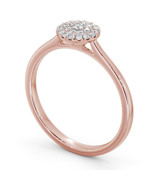 Cluster Diamond Solitaire Style Engagement Ring 9K Rose Gold ENRD166_RG_THUMB1