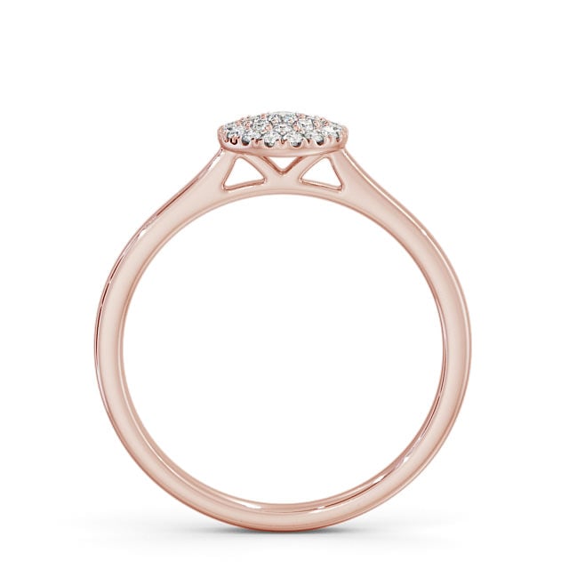 Cluster Diamond Engagement Ring 18K Rose Gold - Carril ENRD166_RG_UP