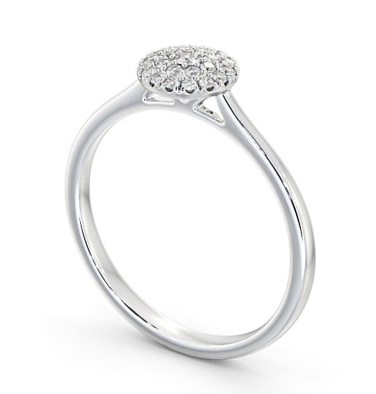 Cluster Diamond Solitaire Style Engagement Ring 18K White Gold ENRD166_WG_THUMB1_1.jpg 