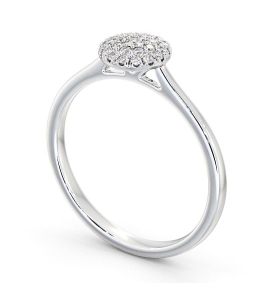 Cluster Diamond Solitaire Style Engagement Ring 9K White Gold ENRD166_WG_THUMB1_1_1.jpg