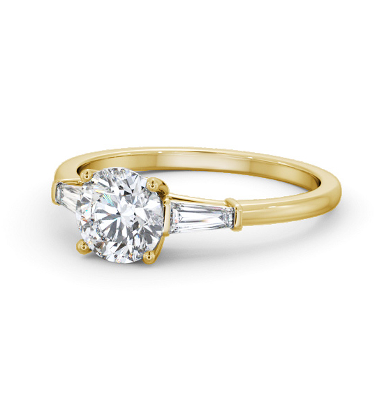 Hartley Round Diamond Engagement Ring Tapered Baguette Side Stones ENRD168S_YG_THUMB2 