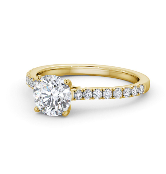 Wilda Round Diamond Engagement Ring Side Stones ENRD171S_YG_THUMB2 