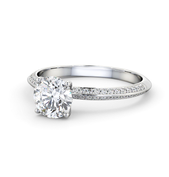 Hattie Round Diamond Engagement Ring Side Stones Knife Edge Band ENRD173S_WG_THUMB2 