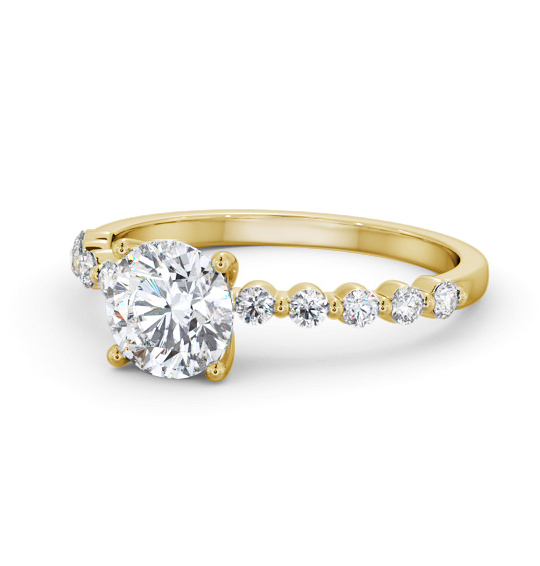 Tori Round Diamond Engagement Ring Side Stones Low Setting ENRD174S_YG_THUMB2 