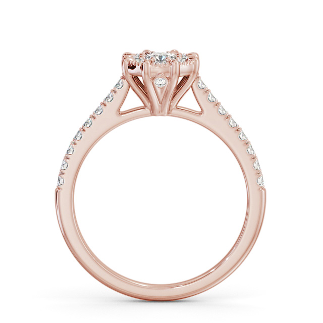 Halo Round Diamond Engagement Ring 9K Rose Gold - Hapton ENRD175_RG_UP