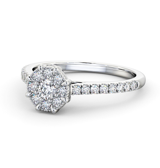 Hapton Halo Engagement Ring Round Diamond White Gold ENRD175_WG_THUMB2 