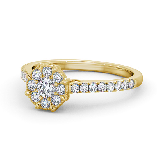 Hapton Halo Engagement Ring Round Diamond White Gold ENRD175_YG_THUMB2 