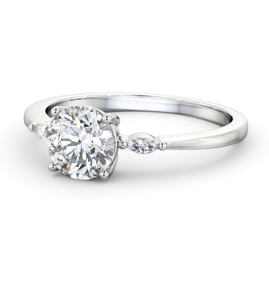 Crinel Round Diamond Engagement Ring Side Stones ENRD176S_WG_THUMB2 