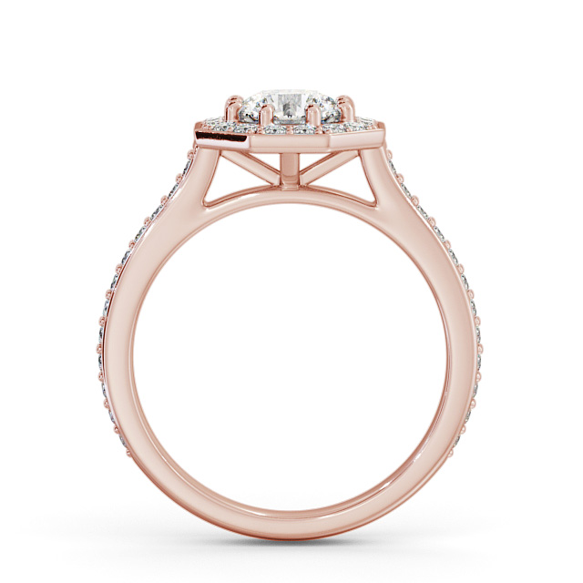 Halo Round Diamond Engagement Ring 9K Rose Gold - Mirna ENRD177_RG_UP