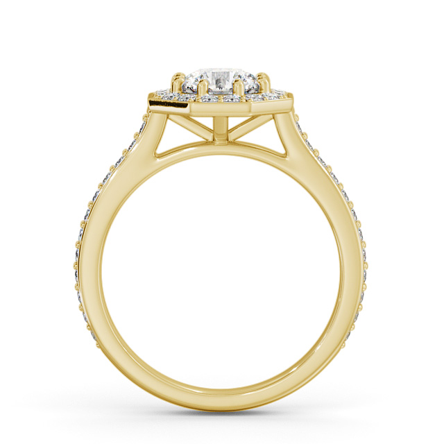 Halo Round Diamond Engagement Ring 18K Yellow Gold - Mirna ENRD177_YG_UP