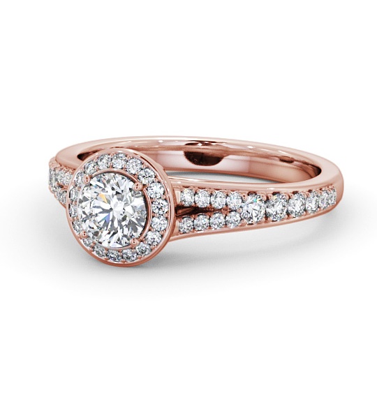  Halo Round Diamond Engagement Ring 9K Rose Gold - Roslea ENRD178_RG_THUMB2 
