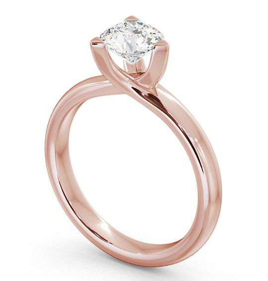 Round Diamond 3 Prong Engagement Ring 9K Rose Gold Solitaire ENRD17_RG_THUMB1 