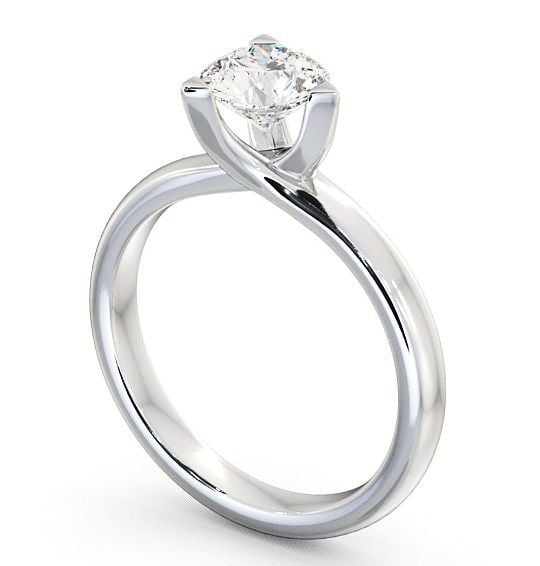 Round Diamond 3 Prong Engagement Ring Palladium Solitaire ENRD17_WG_THUMB1