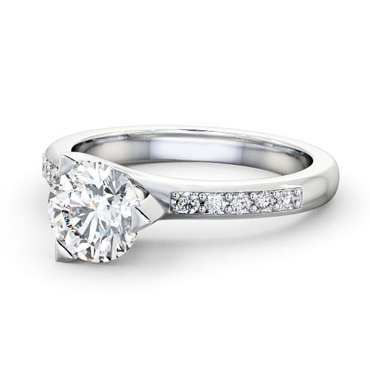 Leire Round Diamond Engagement Ring Three Claw Rotated Head ENRD17S_WG_THUMB2 