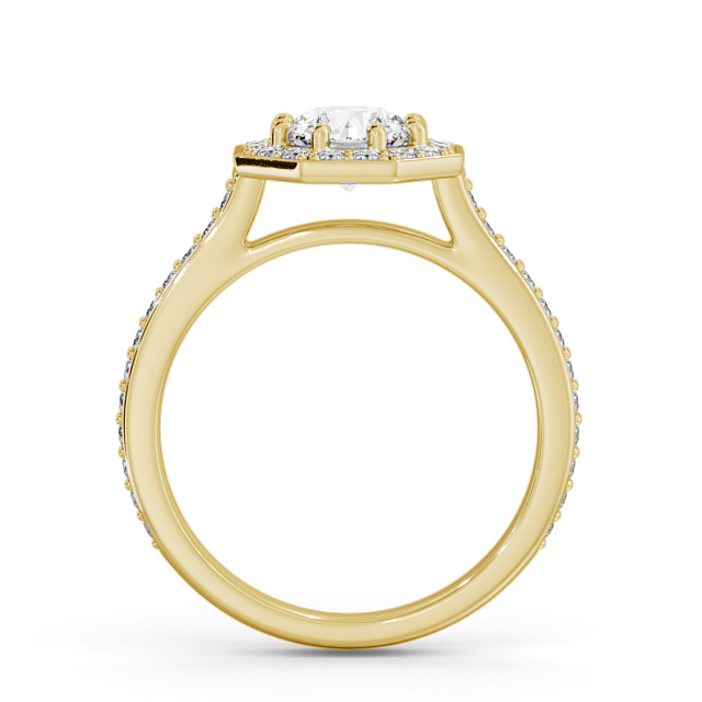 Halo Round Diamond Engagement Ring 9K Yellow Gold - Roberta ENRD180_YG_UP