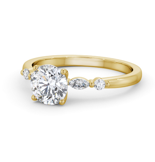 Taliah Round Diamond Engagement Ring Side Stones ENRD182S_YG_THUMB2 