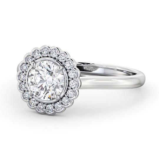 Halo Round Diamond Traditional Engagement Ring Palladium ENRD184_WG_THUMB2 