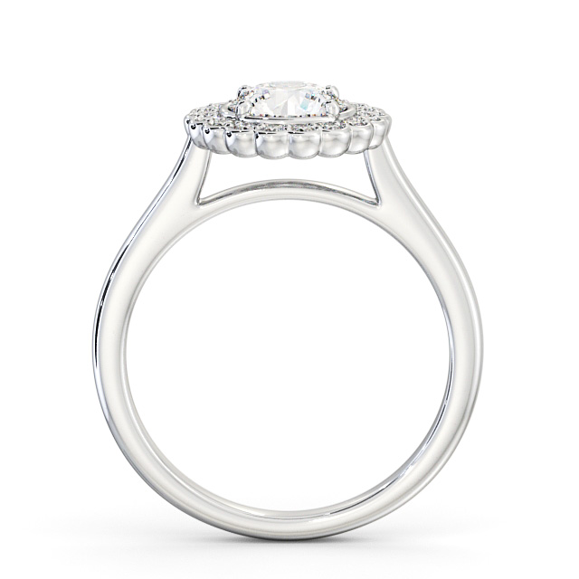 Halo Round Diamond Engagement Ring Palladium - Bartley ENRD184_WG_UP