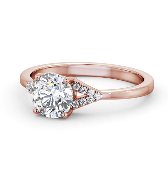 Harris Round Diamond Engagement Ring V-Shaped Side Stones ENRD185S_RG_THUMB2 