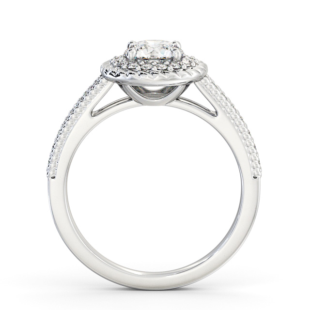 Halo Round Diamond Engagement Ring Platinum - Lagan ENRD186_WG_UP