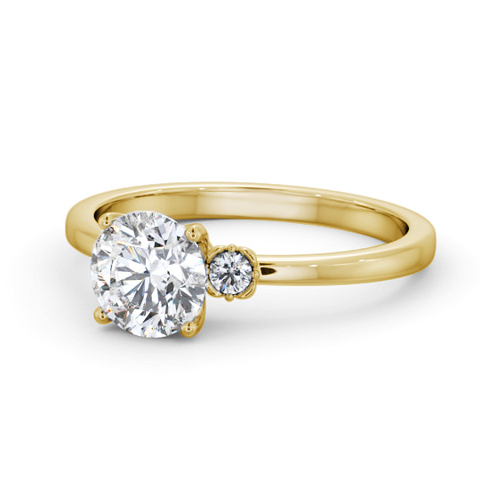 Isabella Round Diamond Engagement Ring Side Stones ENRD187S_YG_THUMB2 