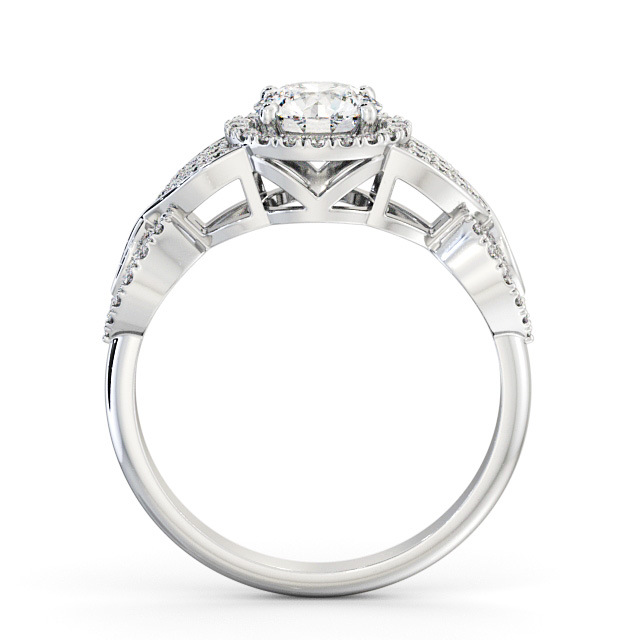 Halo Round Diamond Engagement Ring Platinum - Melvaig ENRD189_WG_UP