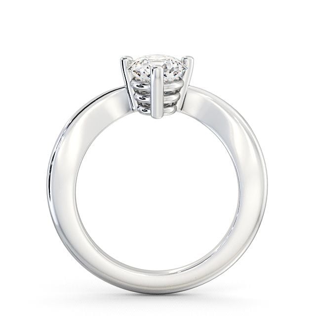 Round Diamond Engagement Ring Palladium Solitaire - Uley ENRD18_WG_UP