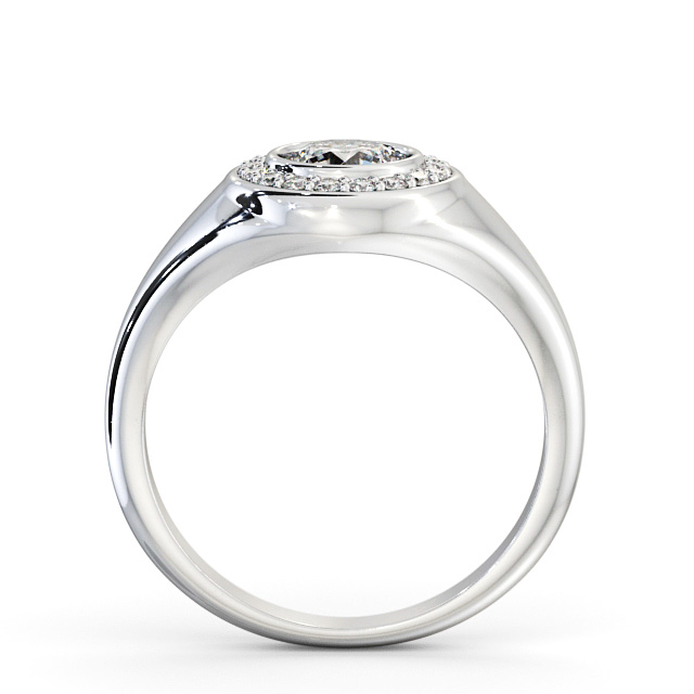 Halo Round Diamond Engagement Ring Palladium - Tabitha ENRD190_WG_UP