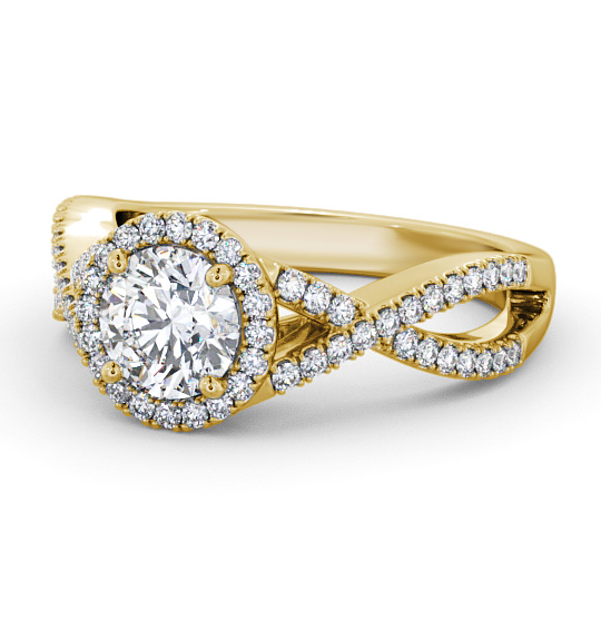 Klara Halo Engagement Ring Round Diamond Twisted Band ENRD191_YG_THUMB2 