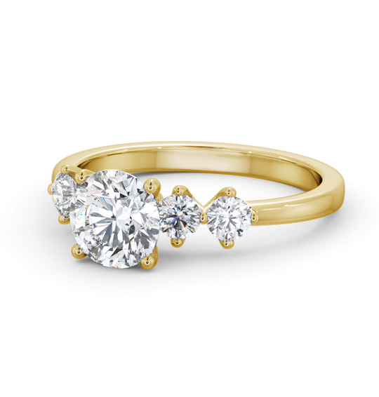 Amanel Round Diamond Engagement Ring Side Stones ENRD192S_YG_THUMB2 