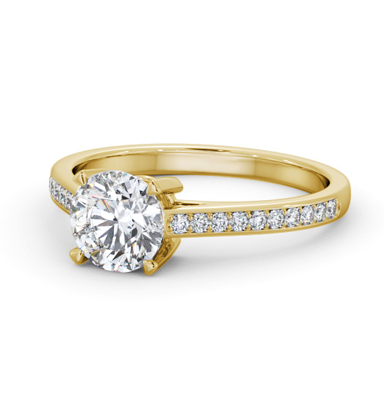 Ivington Round Diamond Engagement Ring Side Stones ENRD193S_YG_THUMB2 