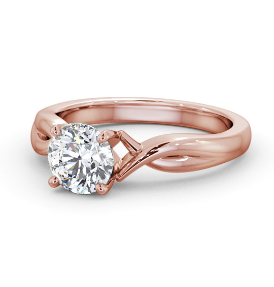 Kolva Round Diamond Engagement Ring Twisted Band ENRD195_RG_THUMB2 