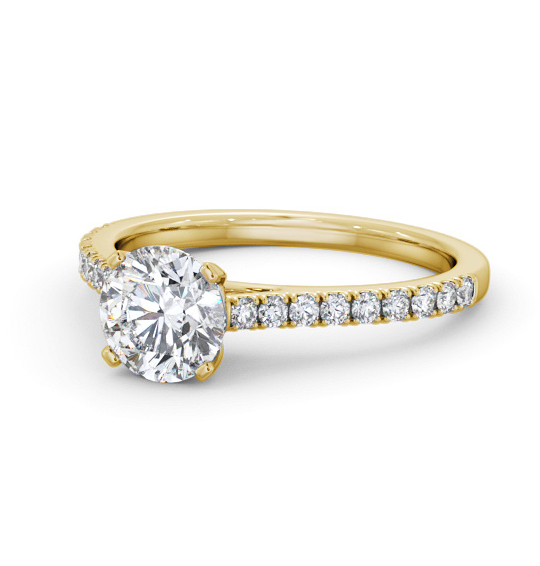 Annick Round Diamond Engagement Ring Side Stones ENRD196S_YG_THUMB2 