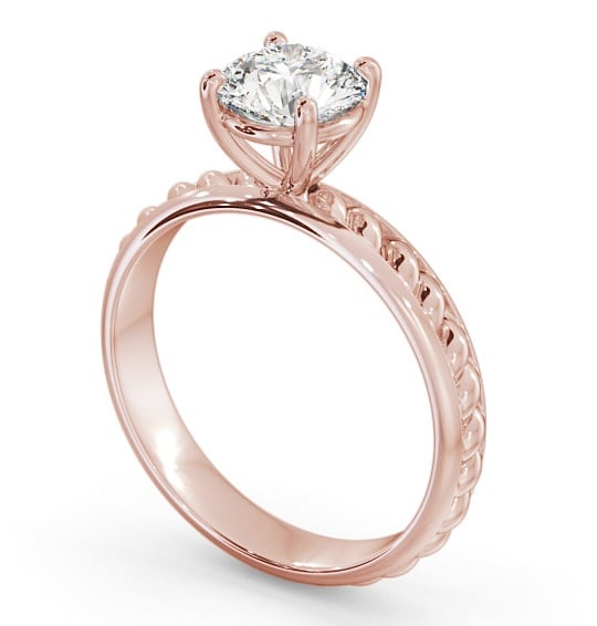 Round Diamond Engagement Ring 18K Rose Gold Solitaire - Kelsall ENRD199_RG_THUMB1