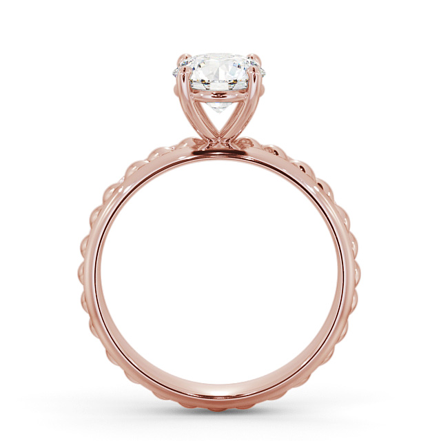 Round Diamond Engagement Ring 18K Rose Gold Solitaire - Kelsall ENRD199_RG_UP