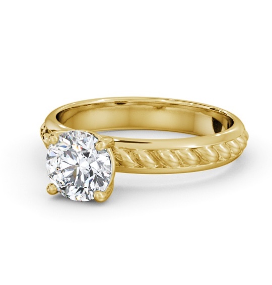 Kelsall Round Diamond Engagement Ring Rope Band ENRD199_YG_THUMB2 
